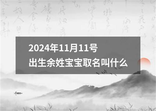 2024年11月11号出生余姓宝宝取名叫什么