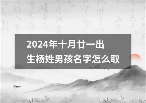 2024年十月廿一出生杨姓男孩名字怎么取