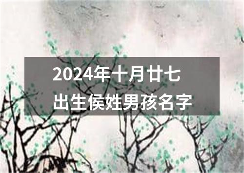 2024年十月廿七出生侯姓男孩名字