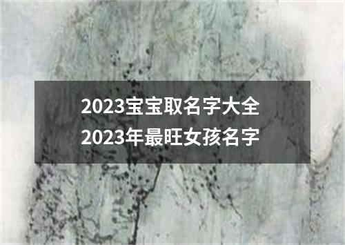 2023宝宝取名字大全 2023年最旺女孩名字