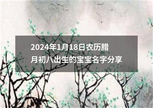 2024年1月18日农历腊月初八出生的宝宝名字分享