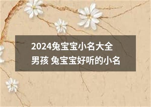2024兔宝宝小名大全男孩 兔宝宝好听的小名