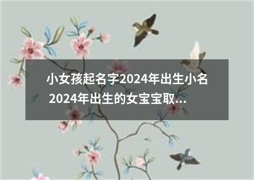 小女孩起名字2024年出生小名 2024年出生的女宝宝取名大全