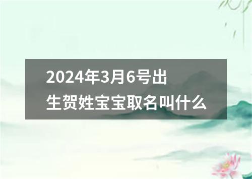 2024年3月6号出生贺姓宝宝取名叫什么