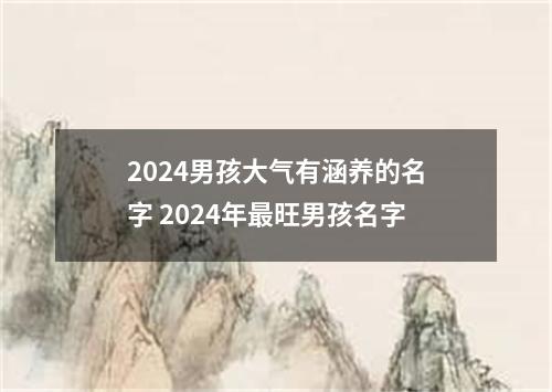 2024男孩大气有涵养的名字 2024年最旺男孩名字