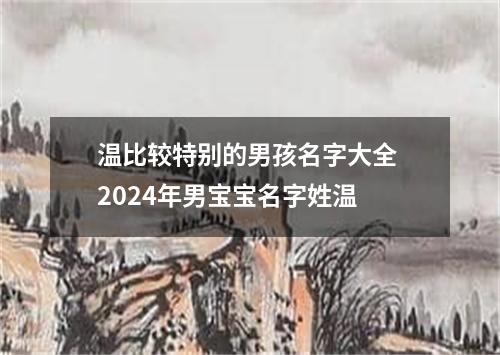 温比较特别的男孩名字大全 2024年男宝宝名字姓温