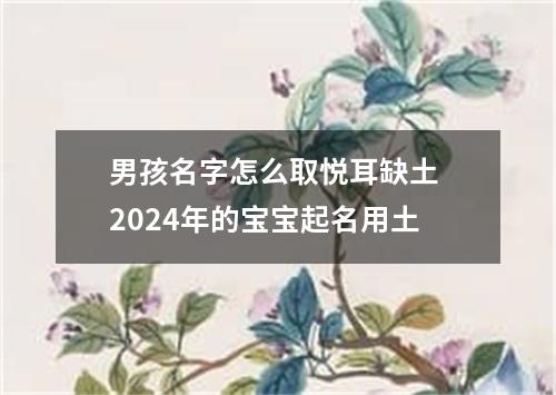 男孩名字怎么取悦耳缺土 2024年的宝宝起名用土
