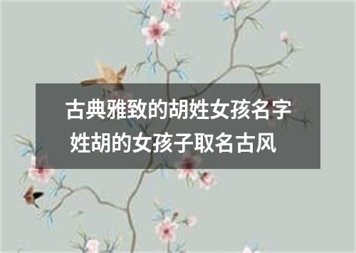 古典雅致的胡姓女孩名字 姓胡的女孩子取名古风