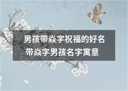 男孩带焱字祝福的好名 带焱字男孩名字寓意