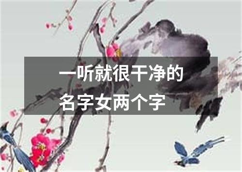 一听就很干净的名字女两个字