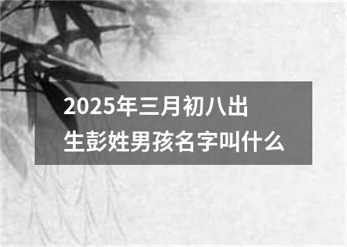 2025年三月初八出生彭姓男孩名字叫什么