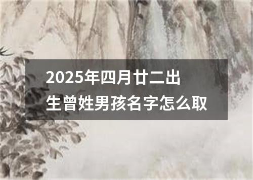 2025年四月廿二出生曾姓男孩名字怎么取