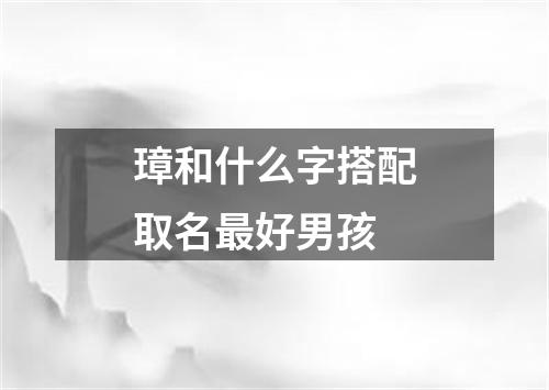 璋和什么字搭配取名最好男孩