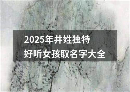 2025年井姓独特好听女孩取名字大全