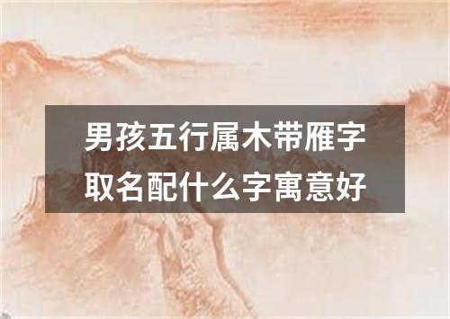 男孩五行属木带雁字取名配什么字寓意好