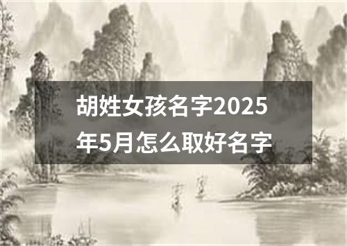 胡姓女孩名字2025年5月怎么取好名字