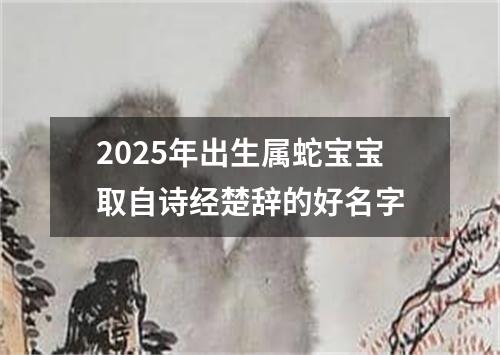 2025年出生属蛇宝宝取自诗经楚辞的好名字