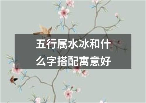 五行属水冰和什么字搭配寓意好