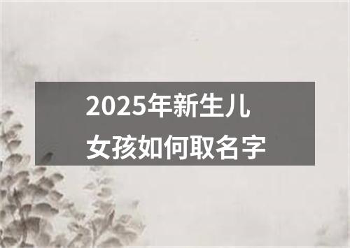 2025年新生儿女孩如何取名字