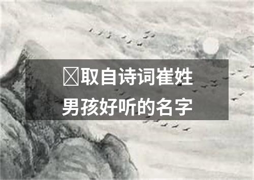 取自诗词崔姓男孩好听的名字