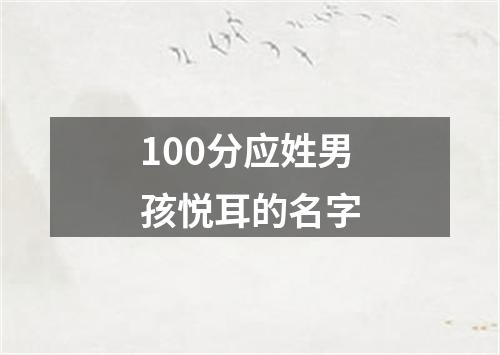 100分应姓男孩悦耳的名字