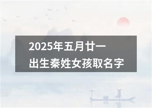 2025年五月廿一出生秦姓女孩取名字