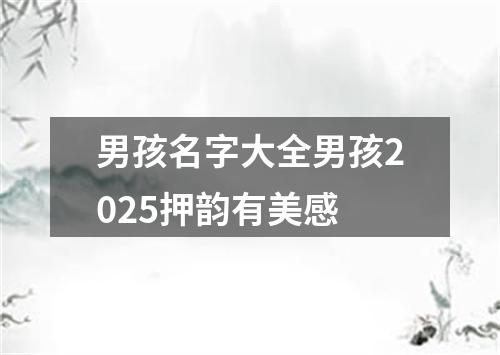 男孩名字大全男孩2025押韵有美感