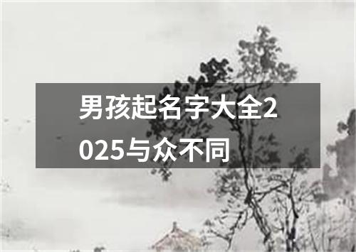 男孩起名字大全2025与众不同