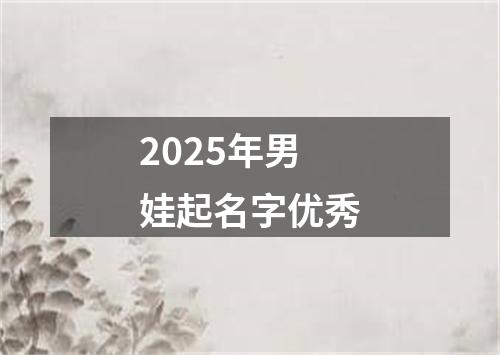 2025年男娃起名字优秀