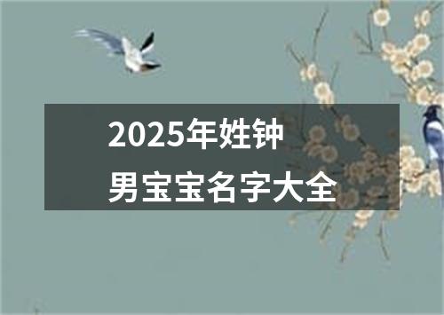 2025年姓钟男宝宝名字大全