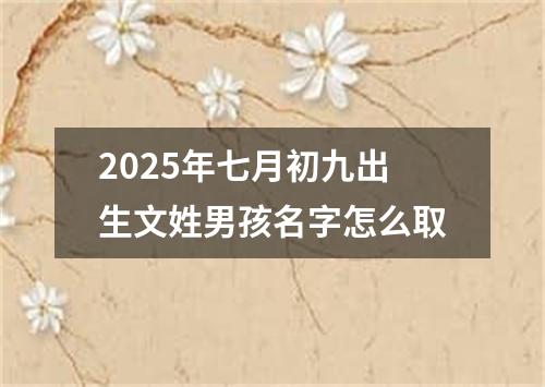 2025年七月初九出生文姓男孩名字怎么取