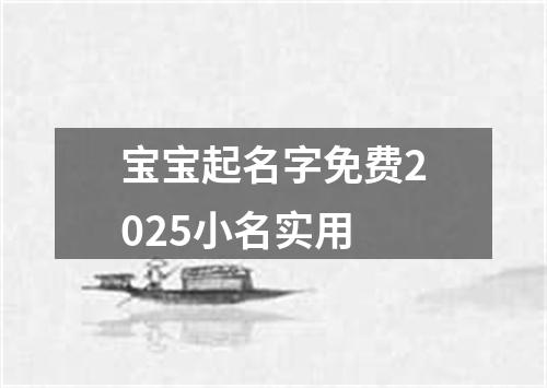 宝宝起名字免费2025小名实用