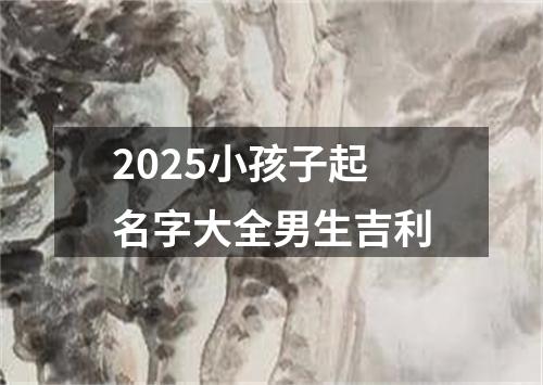2025小孩子起名字大全男生吉利