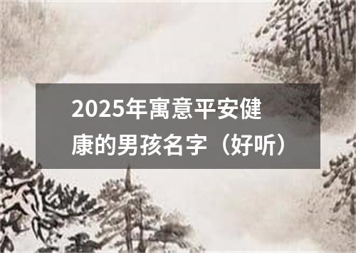 2025年寓意平安健康的男孩名字（好听）