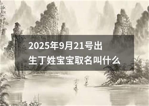 2025年9月21号出生丁姓宝宝取名叫什么