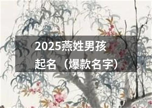 2025燕姓男孩起名(爆款名字)