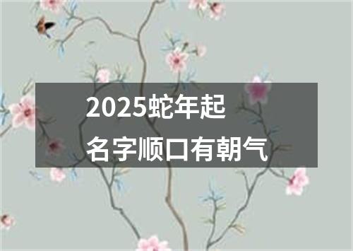 2025蛇年起名字顺口有朝气