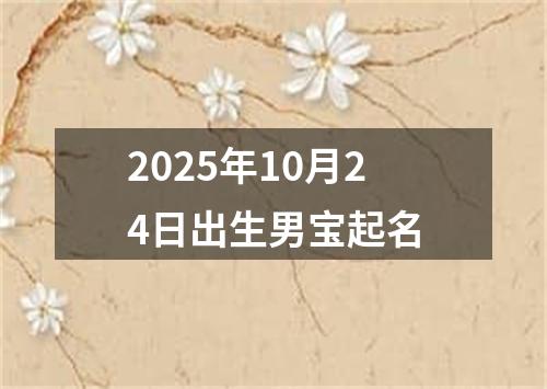 2025年10月24日出生男宝起名