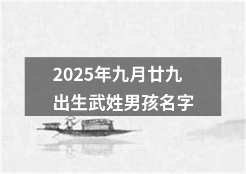 2025年九月廿九出生武姓男孩名字
