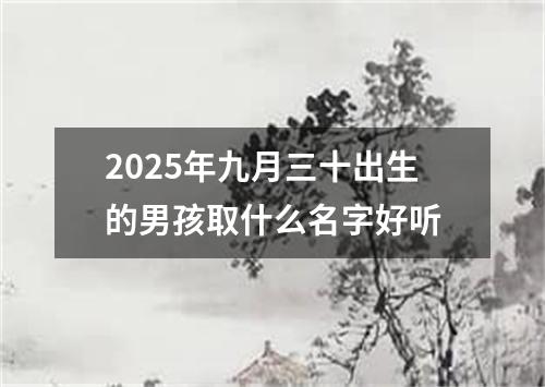 2025年九月三十出生的男孩取什么名字好听