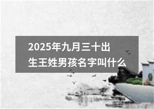 2025年九月三十出生王姓男孩名字叫什么