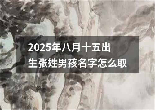 2025年八月十五出生张姓男孩名字怎么取