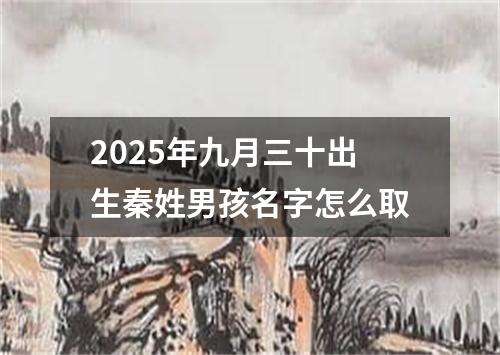 2025年九月三十出生秦姓男孩名字怎么取