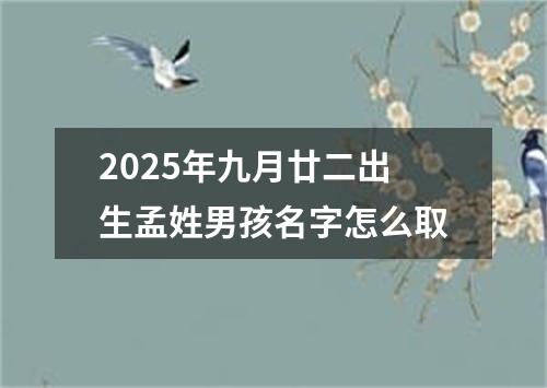 2025年九月廿二出生孟姓男孩名字怎么取
