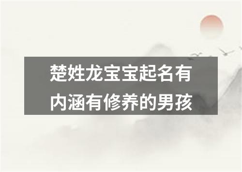 楚姓龙宝宝起名有内涵有修养的男孩