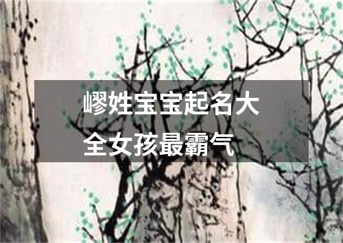 嵺姓宝宝起名大全女孩最霸气