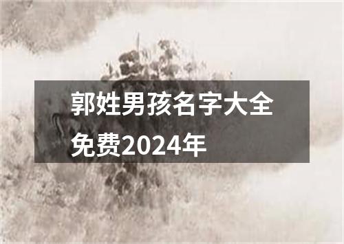郭姓男孩名字大全免费2024年