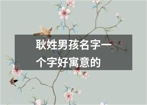 耿姓男孩名字一个字好寓意的