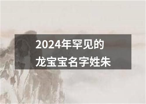 2024年罕见的龙宝宝名字姓朱