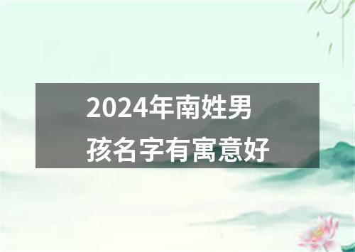 2024年南姓男孩名字有寓意好